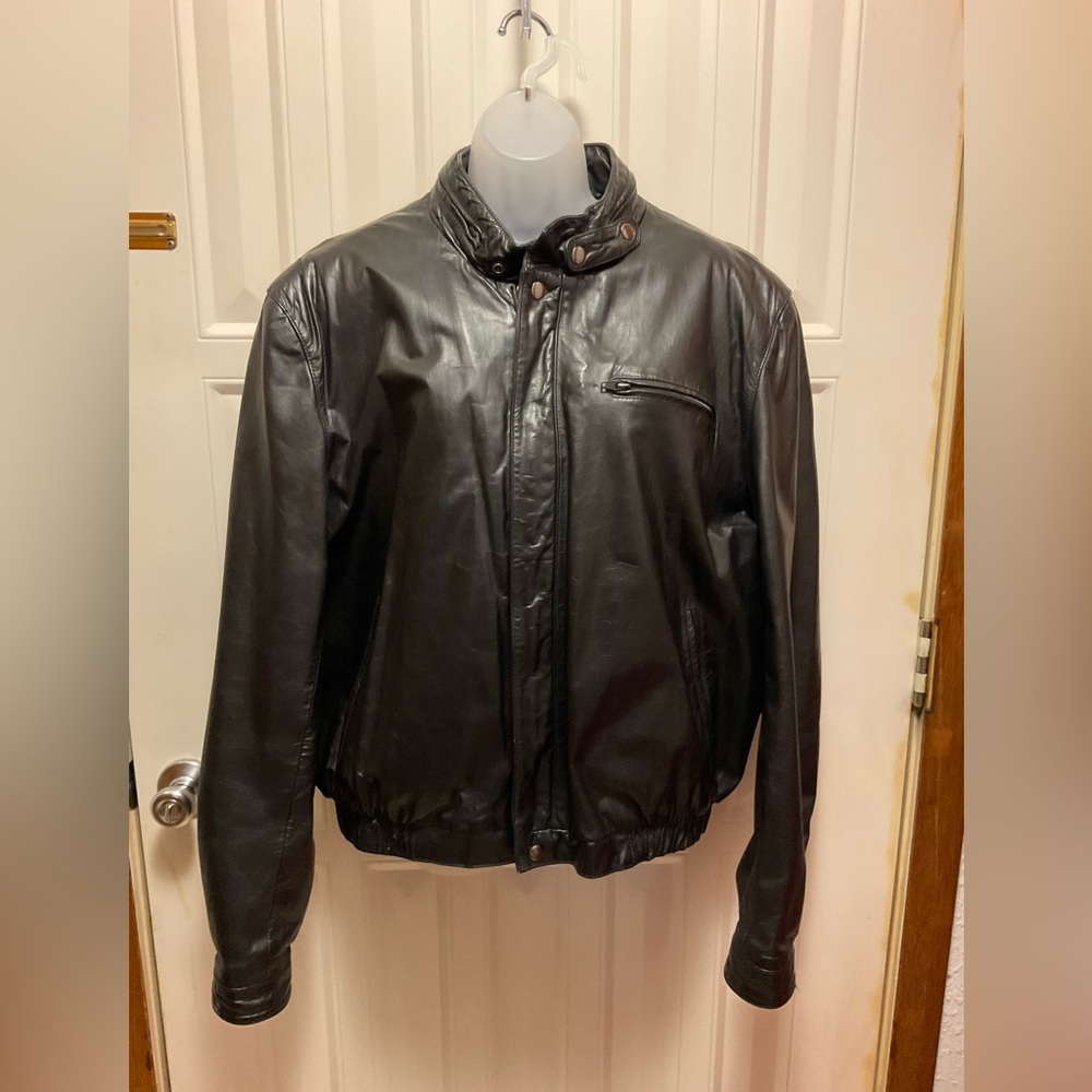 Berman’s Leather Bomber Jacket lined